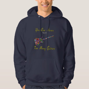 Je kunt nooit te veel gitaren hebben - kleurrijk hoodie