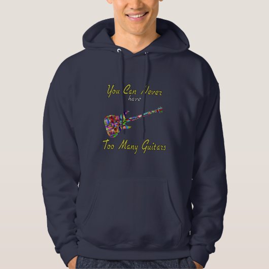 Je kunt nooit te veel gitaren hebben - kleurrijk hoodie (Voorkant)