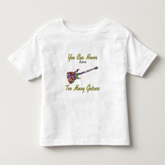 Je kunt nooit te veel gitaren hebben - kleurrijk kinder shirts (Voorkant)