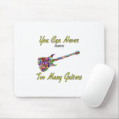 Je kunt nooit te veel gitaren hebben - kleurrijk muismat (Met muis)