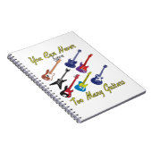 Je kunt nooit te veel gitaren hebben - kleurrijk notitieboek (Rechterzijde)