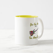 Je kunt nooit te veel gitaren hebben - kleurrijk tweekleurige koffiemok (Voorkant rechts)