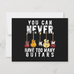 Je kunt nooit te veel gitaren hebben muziek funny