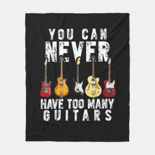 Je Kunt Nooit Te Veel Gitaren Hebben Muziek Grappi Fleece Deken