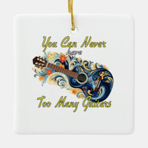 Je kunt nooit te veel gitaren hebben - Prachtig Keramisch Ornament