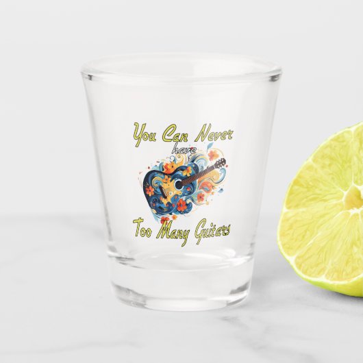 Je kunt nooit te veel gitaren hebben - Prachtig Shot Glas (Voorkant)