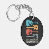 Je kunt nooit te veel gitaren hebben sleutelhanger (Voorkant Links)