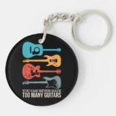 Je kunt nooit te veel gitaren hebben sleutelhanger (Achterkant)