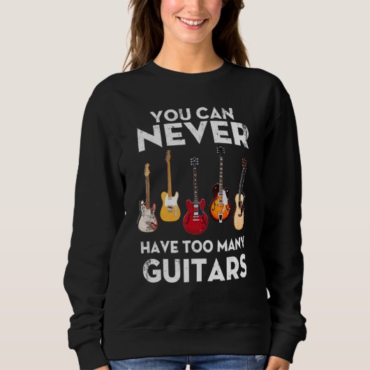Je Kunt Nooit Te Veel Gitaren Hebben Strat Hollow Trui (Voorkant)