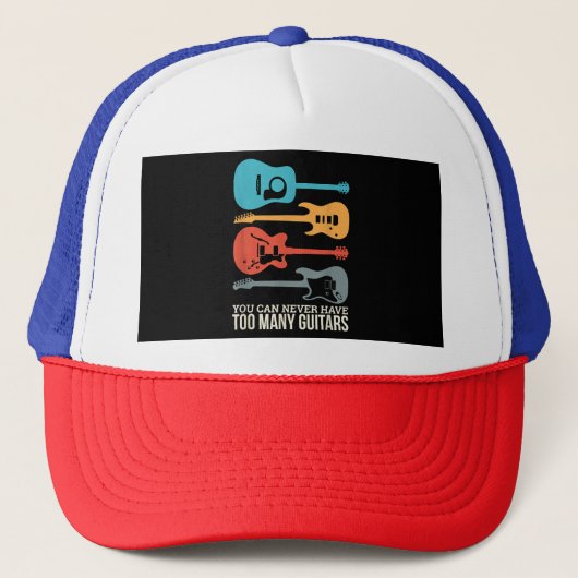 Je kunt nooit te veel gitaren hebben trucker pet (Voorkant)