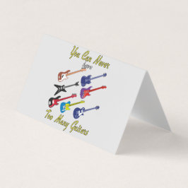 Je kunt nooit te veel gitaren hebben visitekaartje