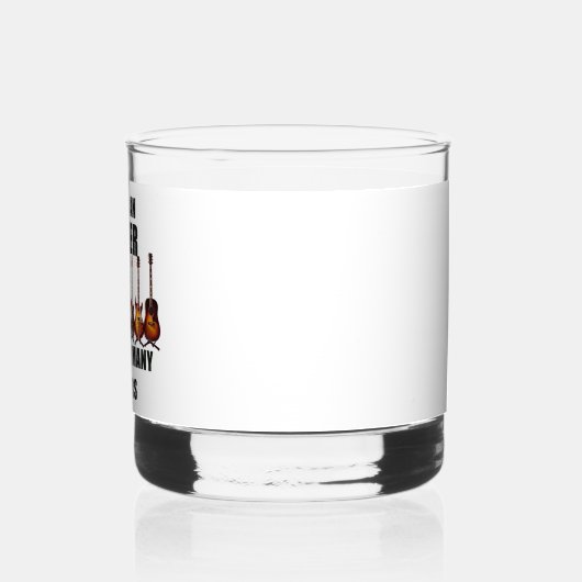 Je kunt nooit te veel gitaren hebben whisky glas (Links)