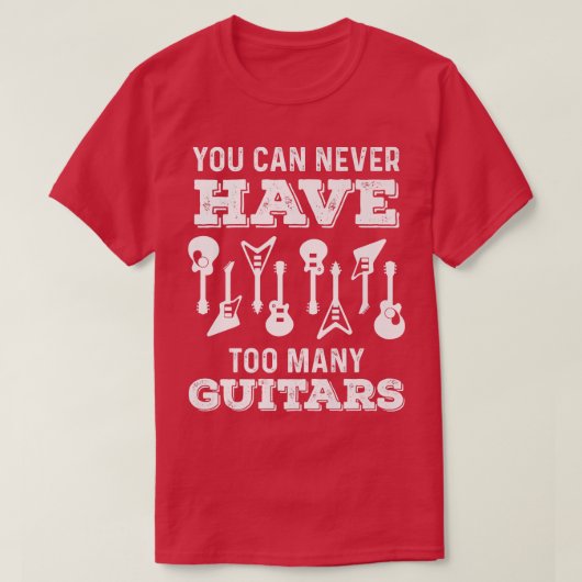 Je kunt nooit te veel gitaren hebbenMusicianPuzzle T-shirt (Design voorkant)