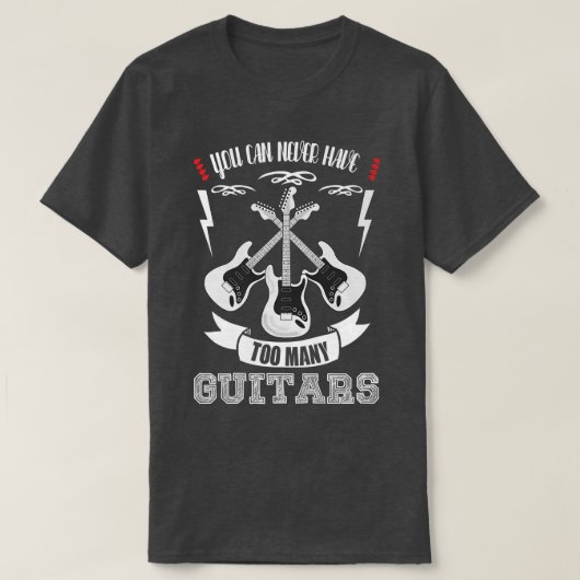 Je kunt nooit te veel gitaren hebbenMusicianTriple T-shirt (Design voorkant)