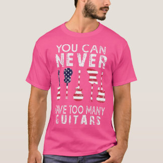 Je kunt nooit te veel gitaren muziek hebben. t-shirt