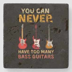 Je kunt nooit te veel gitarist hebben stenen onderzetter