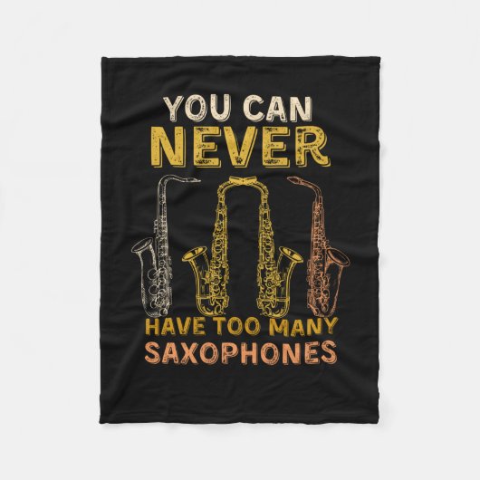 Je kunt nooit te veel saxofoons hebben fleece deken (Voorkant)