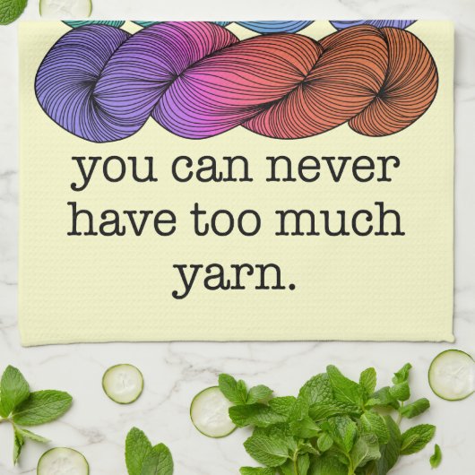 Je kunt nooit te veel schimmelvorming in Yarn hebb Theedoek (Gevouwen)