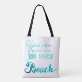 Je kunt nooit te veel strand hebben tote bag (Achterkant)