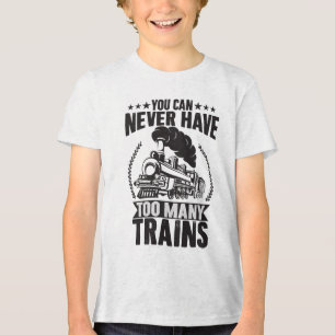 Je kunt nooit te veel treinen hebben Tri-Blend shirt
