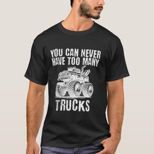 Je kunt nooit te veel trucks grappige vader TR heb T-shirt (Voorkant)