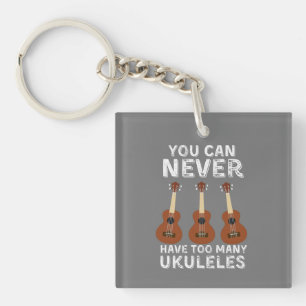 Je kunt nooit te veel ukulelen hebben sleutelhanger