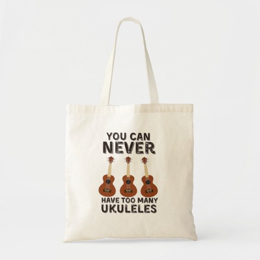 Je kunt nooit te veel ukuleles hebben tote bag (Voorkant)