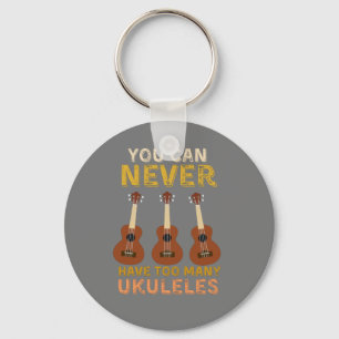 Je kunt nooit te veel ukulelspeler hebben sleutelhanger
