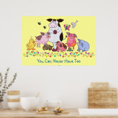 Je kunt nooit te veel vrienden hebben poster (Keuken)