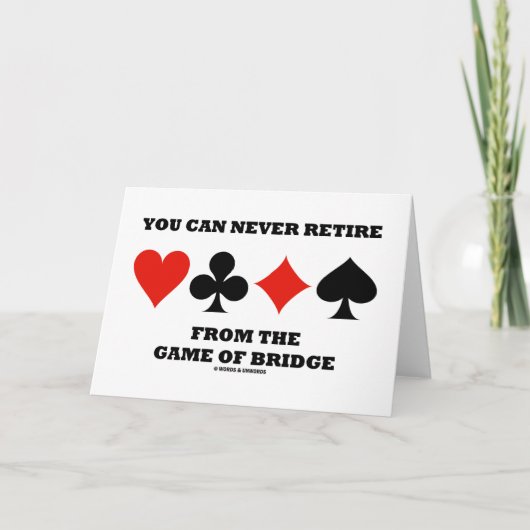 Je kunt nooit terugkeren van het spel van de brug kaart (Voorkant)