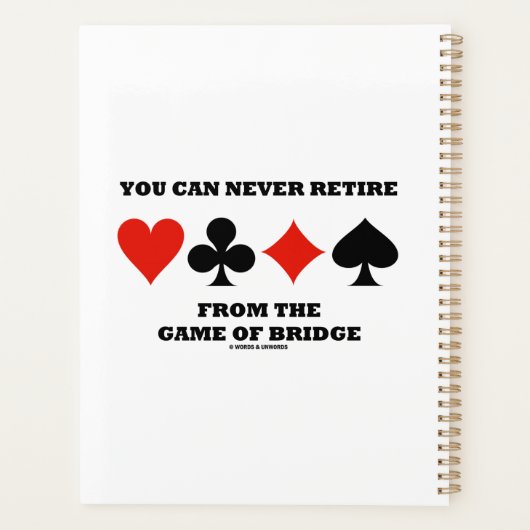 Je kunt nooit terugkeren van het spel van de brug planner (Achterkant)