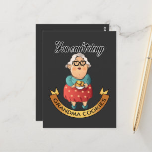Je kunt oma koekjes niet ontzeggen bord ansichtkaa briefkaart