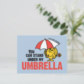 Je kunt onder mijn paraplu staan briefkaart (Staand voorkant)