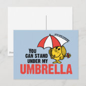 Je kunt onder mijn paraplu staan briefkaart (Voorkant / Achterkant)