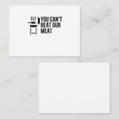 JE KUNT ONS VLEES NIET BETALEN VISITEKAARTJE (Voorkant / Achterkant)