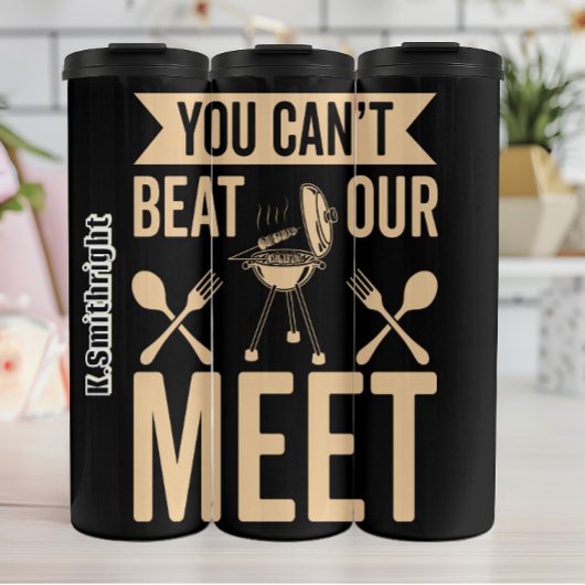 Je kunt ons vlees niet verslaan thermosbeker