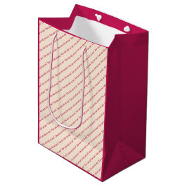 Je kunt op me rekenen Minimaal patroon & citaatont Medium Cadeauzakje
