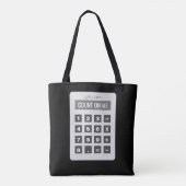 Je kunt op mij rekenen, grappige rekenmachine canv tote bag (Achterkant)