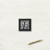 Je kunt op mij rekenen, maar slechts tot 15 uur post-it® notes (Op bureau)