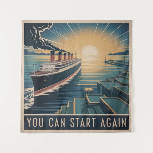 Je kunt opnieuw beginnen wandkleed (Voorkant)