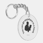 Je kunt overal heen in een boek sleutelhanger (Voorkant Links)
