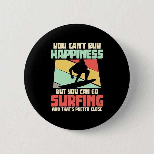 Je kunt surfen ronde button 5,7 cm (Voorkant)