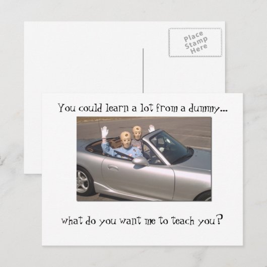 Je kunt veel leren van een dummy briefkaart (Voorkant / Achterkant)