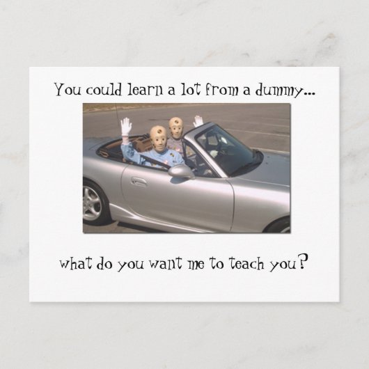 Je kunt veel leren van een dummy briefkaart (Voorkant)