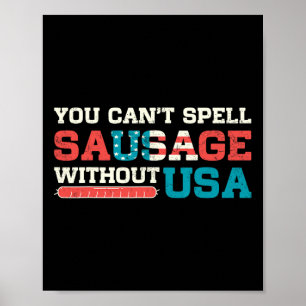 Je Kunt Worst Niet Spellen Zonder Usa 4 Juli Qu Poster