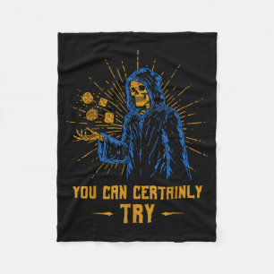 Je kunt zeker Skelet Tovenaar Fantasy Meme probere Fleece Deken