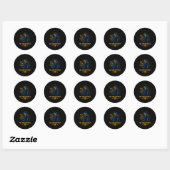 Je Kunt Zeker Skeleton Wizard Fantasy Meme Probere Ronde Sticker (Vel)