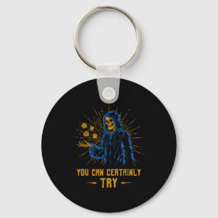 Je kunt zeker Skeleton Wizard Fantasy Meme probere Sleutelhanger