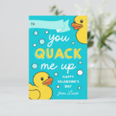 Je kwack me op Classroom Valentijnsdag Kaart (Staand voorkant)