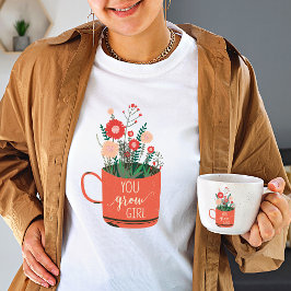 Je kweekt meisje Wildflower  vrouwen T-shirt